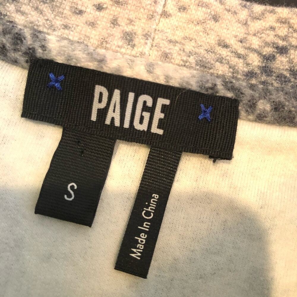 PAIGE cream gray snake python print sweatshirt kn… - image 6